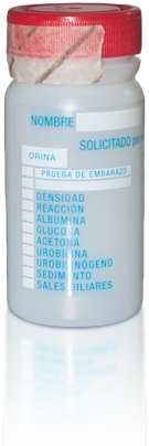 Envase para recogida de muestras de orina